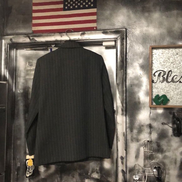 SOLD STYLISH LONGTAILORED JACKET IN LAMÉ TENNIS-STRIPES - Picture 7 of 7